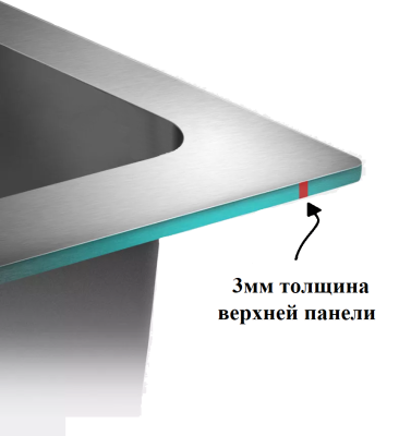 AMOLLET Standart 60*48 Металлическая мойка САТИН 