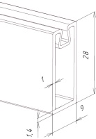 ALPHALUX_Aiden_Shtanga_pryamougolnaya_L3000_mm_shampan_TUTTI_Hardware_ALF0822_300_70_001